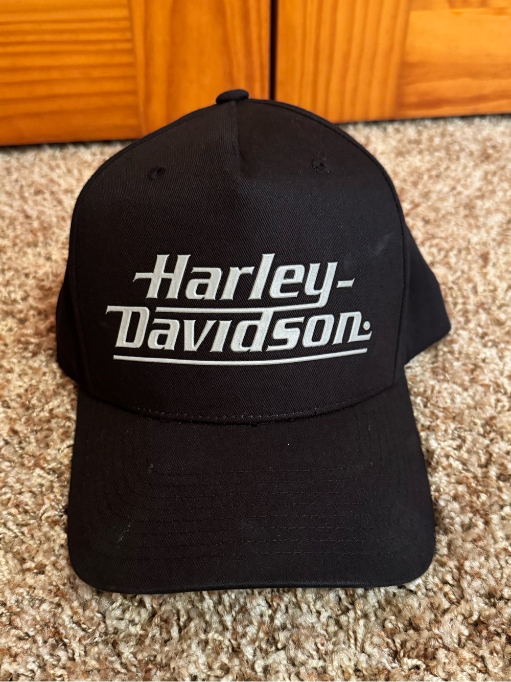 Harley-Davidson Black Cap with White Script Logo